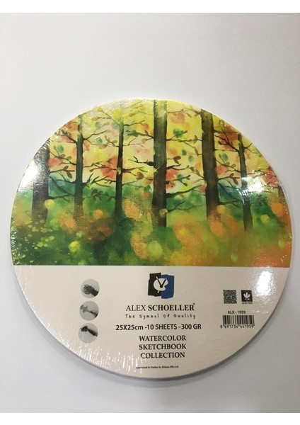 Alex 25/25 300 gr 10LU Daire Watercolor Sketchbook