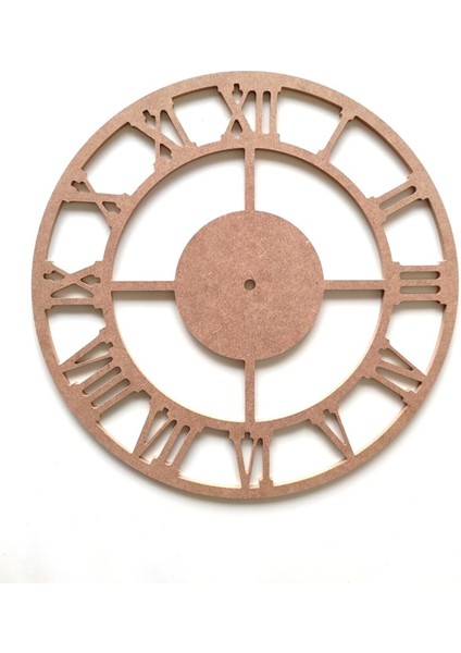 Roma Rakamlı Ham Mdf Boyanabilir Duvar Saati 40 cm