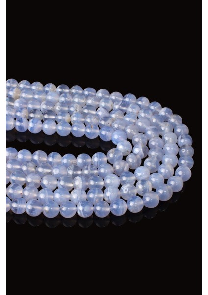 8 mm Mavi Akik Taşı Dizi
