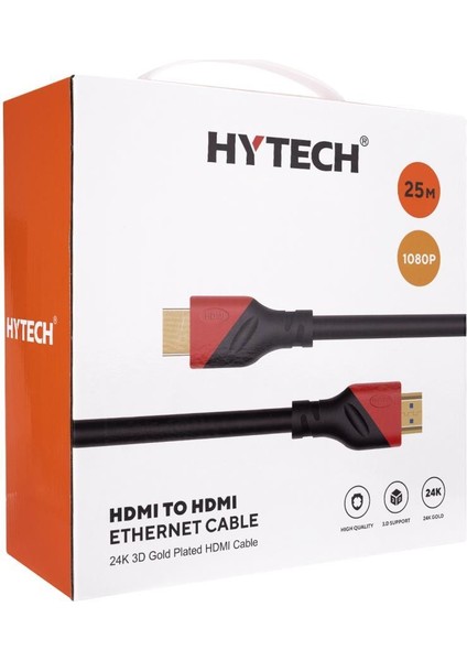 HY-XHDM25 HDMI To HDMI 25M Altın Uçlu 24K 1.4 Ver. 3D Kablosu