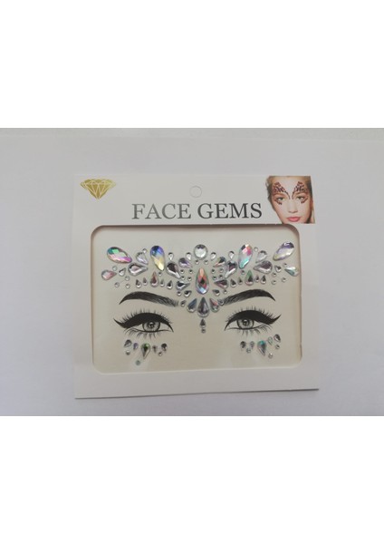 Kendinden Yapışkanlı Yüz Taşı Sticker Face Gems MODEL11