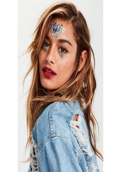 Kendinden Yapışkanlı Yüz Taşı Sticker Face Gems MODEL11