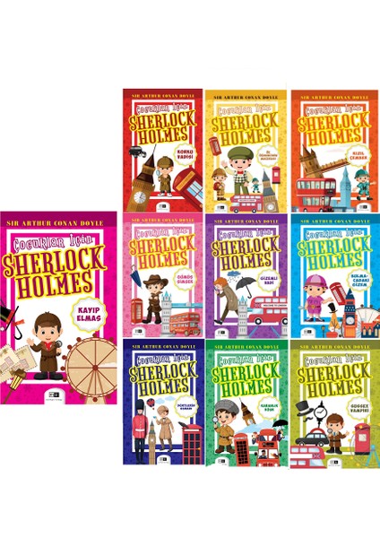 Çocuklar İçin Sherlock Holmes Seti & 10 Kitap Set