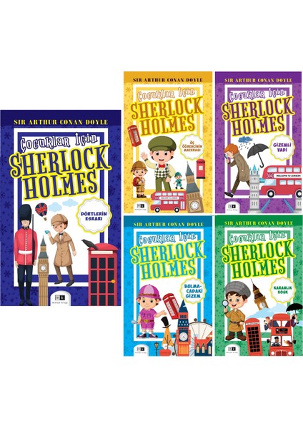 Çocuklar İçin Sherlock Holmes 5 Kitap Set & 1