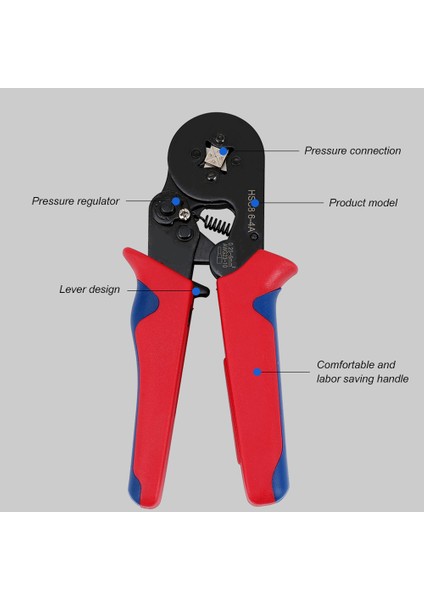 Hsc8 6-4A Ayarlanabilir Kare Yüksük Tel Crimpers Sıkma (Yurt Dışından)