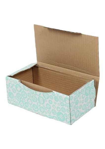 225x12x8 cm Turkuaz Desenli Kutu 25 Adet