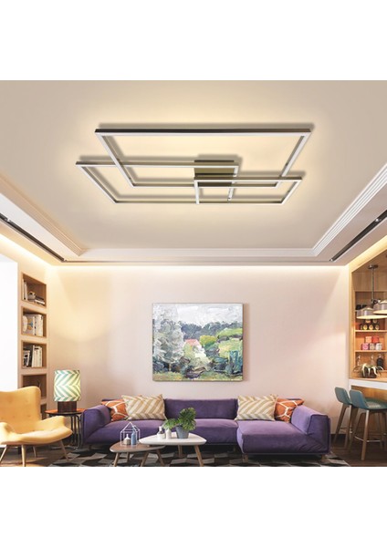 Oblong Max Tavan Tipi LED Plafonyer Avize 120X83CM