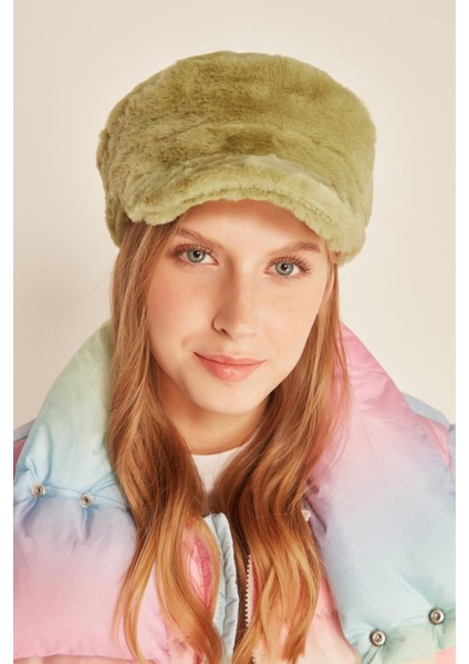 14161 Su Yeşili Peluş Kasket modelleri