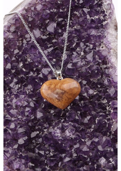 Kalsedon Doğal Taş Kalp Model Kolye fiyatları