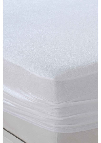Sıvı Geçirmez Çift Kişilik Alez Battal Boy 200 x 200+30 cm Pamuk Fitted