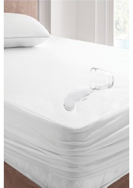 Sıvı Geçirmez Fitted Çift Kişilik Alez 220 x 200+30 cm Micro Kumaş