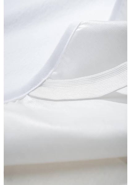 Alez Çift Kişilik Lastikli Çarşaf 140 x 200 cm Pamuk Sıvı Geçirmez Köşelerinden Lastikli Alez Beyaz fırsatları