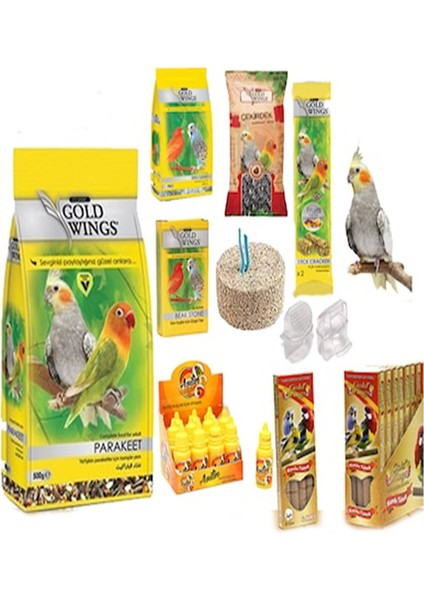 Sultan-Cennet Papağanı Besin Paketi Seti-10 Parça