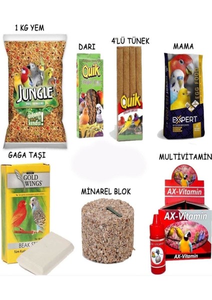 Muhabbet Kuşu Yem Vitamin Seti