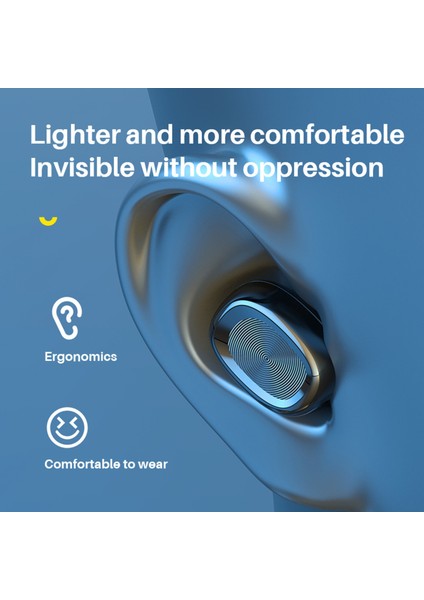G03-5 Bluetooth Uyumlu LED Dijital Ekran Abs Kulak Içi Kablosuz Kulaklık - Siyah (Yurt Dışından)