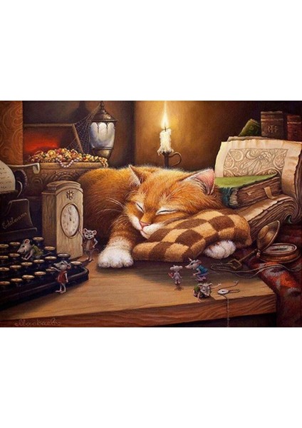 Mırmır Şekerlemesi Sayılarla Boyama SETI60X75 Tuval Şasesine Gerili