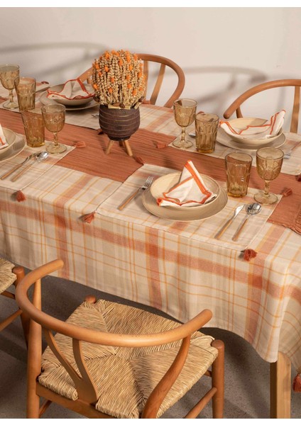 Ekose Amerikan Servis 45 x 30 cm - 4 Lü Set