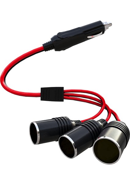 Araç Çakmaklık Çoklayıcı Splitter 1 Erkek 3 Dişi Çakmak Uzatma 12V-24V