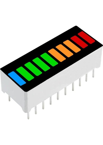 4 Renk Bar LED 10 Segment Akü Batarya Kapasite Doluluk Göstergesi