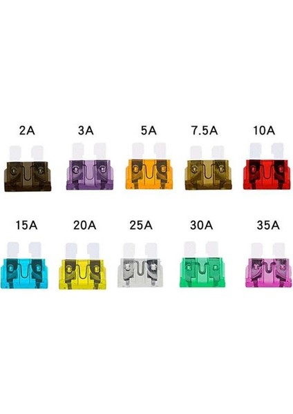 Araba Sigorta Seti 100 Adet, Araç Car Fuse Set 100PCS 32V Kutulu