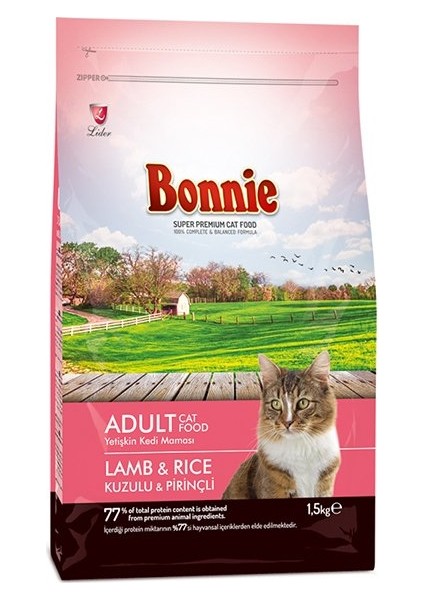 Kuzulu ve Pirinçli Yetişkin Kedi Maması 1,5 kg