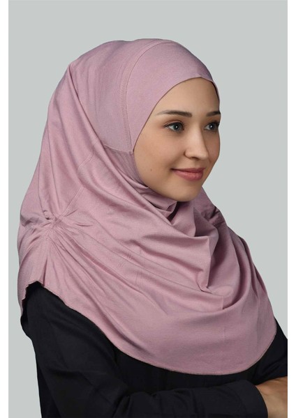 Hazır Türban Büzgülü Pileli Pratik Eşarp Tesettür Hijab - Namaz Örtüsü - Koyu Pembe fiyatları