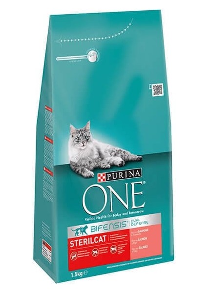 One Sterilised Somonlu Kısırlaştırılmış Kedi Maması 1.5 kg