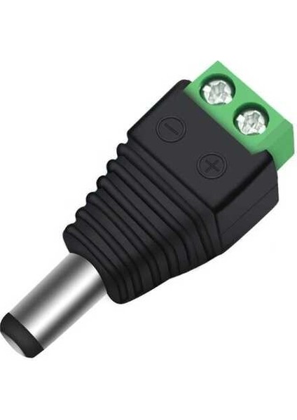 1 Adet - Klemens Girişli Erkek Dc Barrel Jack 5.5*2.5mm Power Plug Jak Adaptör Konnektör