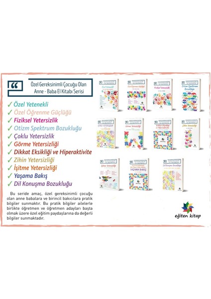 Özel Gereksinimli Çocuğu Olan Anne - Baba El Kitabı Serisi: 11 Kitap Set