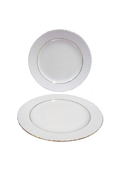 Sedef 25CM Düz Tabak Yaldızlı Yeni fiyatları