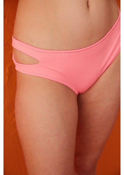 x Cornetto Neon Pembe Lively Kesik Detaylı Bikini Altı