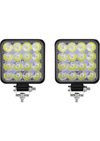 4 Adet 16 LED Off Road Işık Lamba Araç Aydınlatma Jeep Tekne