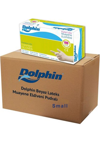 Tek Kullanımlık Lateks Beyaz Pudralı Small Eldiven 100'LÜ x 20 Paket
