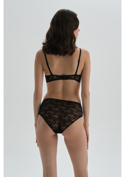 Siyah Yüksek Bel Slip