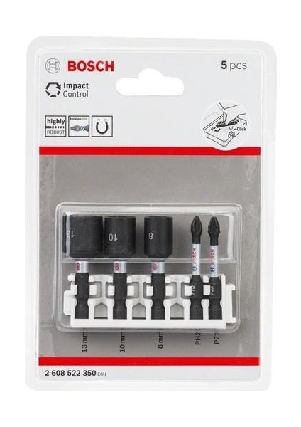 Bosch Impact Control Serisi 5'li Lokma ve Uç Seti