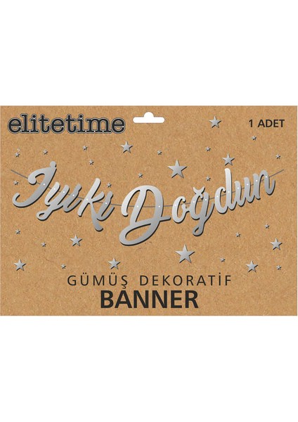 Flama Iyiki Doğdun Metalize Gümüş Set 1 Adet