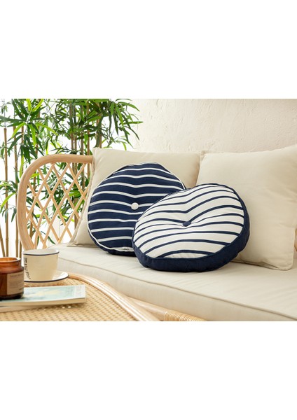 Undersea Dolgulu Kırlent 40 cm Beyaz – Indigo modelleri
