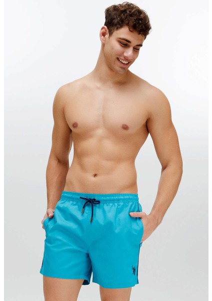 Erkek Mavi Orta Boy Deniz Şortu 22002