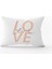 Beyaz Pembe Modern Live Love Dijital Baskılı Kırlent Kılıfı - CGH329-3550 Çift Tarafı Baskılı 1