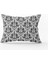 Siyah Beyaz Etnik Damask Desenli Kırlent Yastık Kılıfı - CGH343-3550 Çift Tarafı Baskılı 1