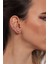 Kadın Antik Gümüş Kaplama Sıkıştırmalı Model Yılan Formlu Kıkırdak Küpe & Earcuff 2