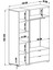 Mat Beyaz 3 Kapılı 2 Çekmeceli Elbise Dolabı - Gardırop Seti 9