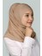 Hazır Türban Pratik Eşarp Tesettür Hijab - Namaz Örtüsü - Koyu Bej 2