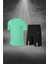 Erkek Su Yeşili Dri-Fit Kumaş Cepli Düz Kısa Kol Konforlu Rahat Tişört Şort Alt Üst Spor Seti (S-3xl) 1
