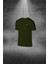 Erkek Haki Dri-Fit Kumaş Yürüyüş ve Koşu Için Konforlu Cepli Sıfır Yaka Tişört Şort Ikili Alt Üst Seti (S-3xl) 2