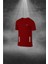 Erkek Bordo Dri-Fit Kumaş Günlük Rahat Kısa Kol Tişört Şort Spor Takım Seti (S-3xl) 2