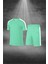 Büyük Beden Erkek Su Yeşili Dri-Fit Kumaş Baskısız Yuvarlak Yaka Kısa Kol Tişört Şort Alt Üst Spor Takım (4XL-10XL) 1