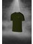 Büyük Beden Erkek Haki Dri-Fit Kumaş Yürüyüş ve Koşu Için Konforlu Cepli Sıfır Yaka Tişört Şort Ikili Alt Üst Set (4XL-10XL) 2