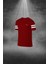 Büyük Beden Erkek Bordo Dri-Fit Kumaş Baskısız Günlük Rahat Tişört Şort Spor Takım Seti (4XL-10XL) 2