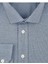 Slim Fit Armür Desenli Mavi Erkek Gömlek 2